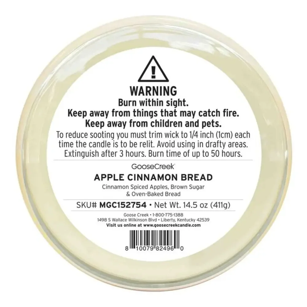 NEW! Goose Creek 3-Wick Pillsbury Apple Cinnamon Bread 14.5oz Candle